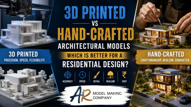 3D printed and handcrafted residential architectural scale models
